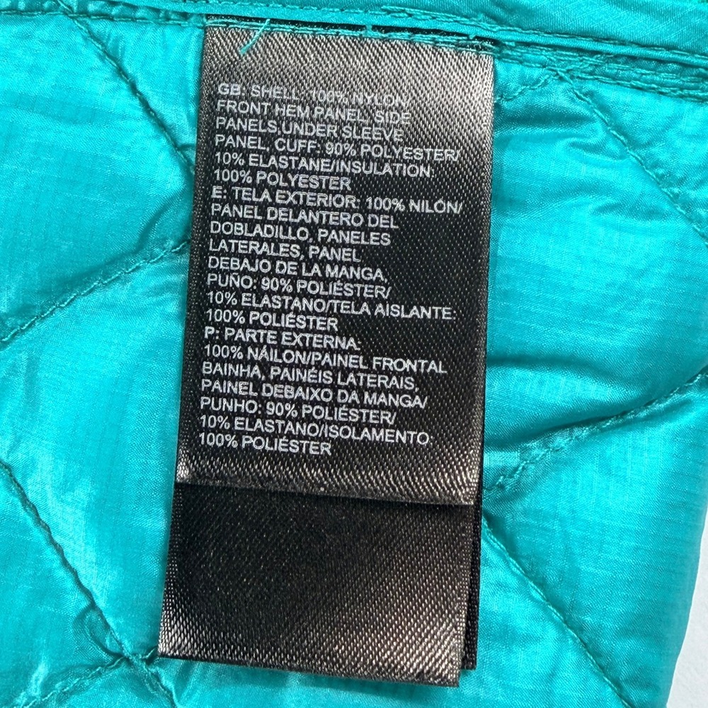 The North Face ThermoBall Hybrid Jacket Womens S Teal Quilted Full Zip Outdoor - Picture 8 of 12